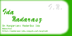 ida madarasz business card